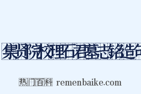 集贤院校理石君墓志铭造句是什么意思的图片